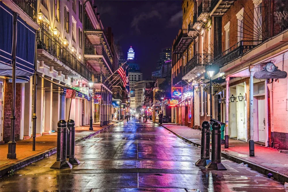 Picture of Bourbon Street At Night Empty