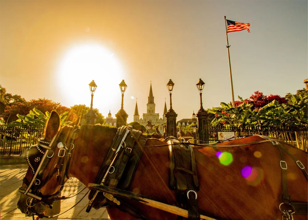 Sun Setting Behind Jackson Square